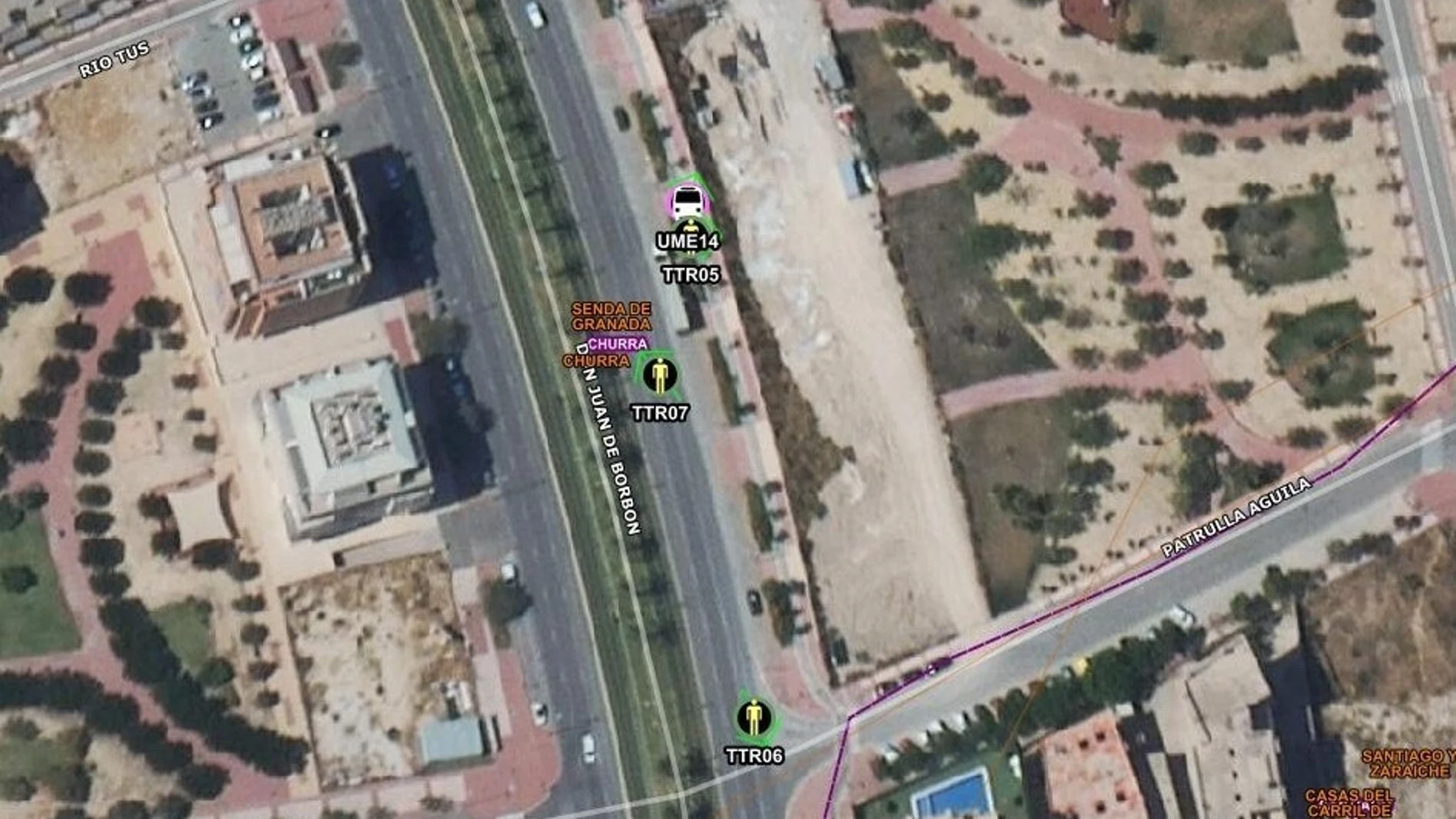 Lugar donde se ha producido el atropello