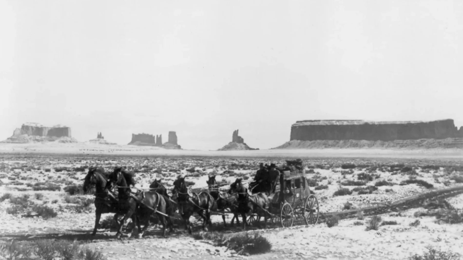 Una escena de la magistral película «La diligencia», dirigida por John Ford en 1939