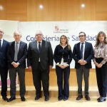 Vázquez y Lucas junto a los rectores de las cuatro universidades públicas de Castilla y León