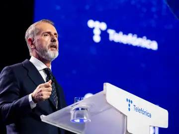 El presidente de Telefónica, Marc Murtra, durante su intervención en el Capital Markets Day de la teleco El presidente de Telefónica, Marc Murtra, durante su intervención en el Capital Markets Day de la teleco