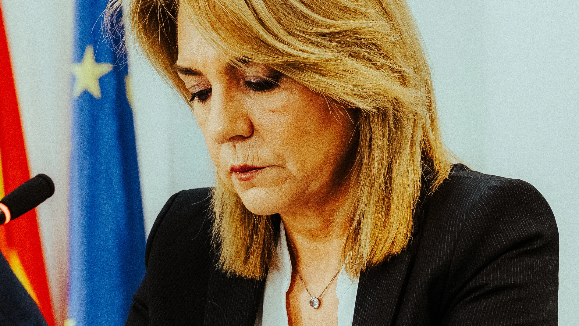 La portavoz y vicepresidenta primera del Consell, Susana Camarero, durante una rueda de prensa tras el Pleno del Consell, a 4 de noviembre de 2025, en Alicante, Comunidad Valenciana (España). El pleno del Consell ha sido presidido por el president en funciones de la Generaliat valenciana, Carlos Mazón, tras dimitir de sus cargos. 04 NOVIEMBRE 2025;SUSANA CAMARERO;PLENO CONSELL;MAZÓN;VALENCIA Roberto Plaza / Europa Press 04/11/2025