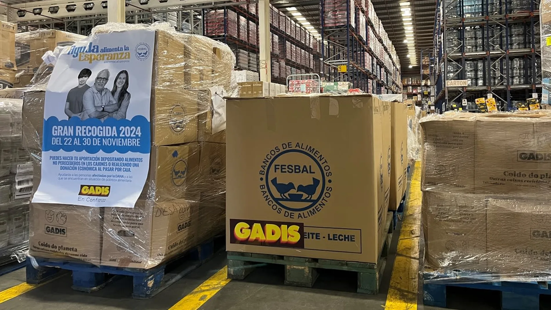 Alimentos recogidos en los supermercados de GADIS