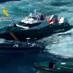 Una patrullera durante una de las persecuciones realizadas en octubre