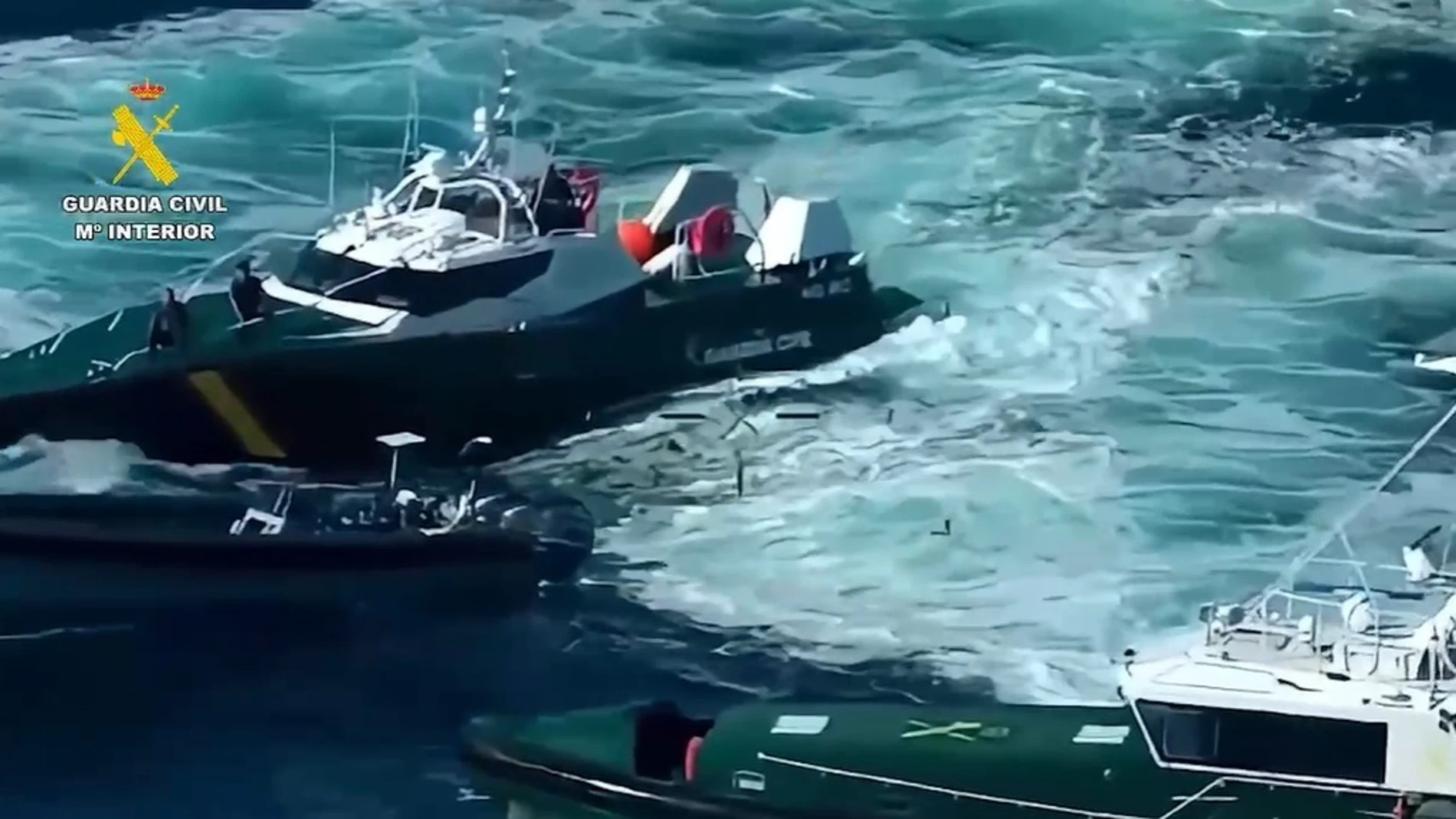 Una patrullera durante una de las persecuciones realizadas en octubre