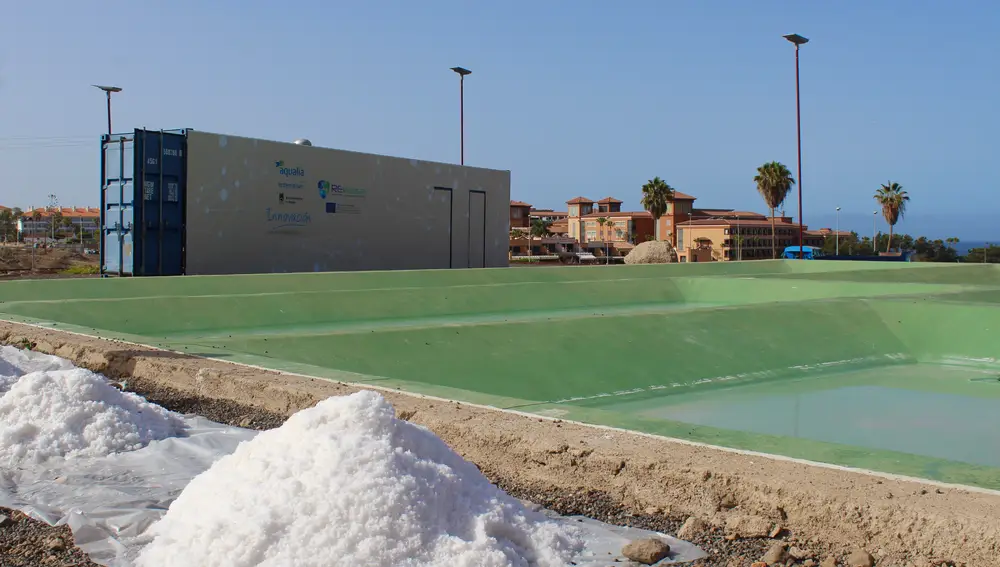 Sal limpia resultante del proceso de desalación en la desaladora de Adeje