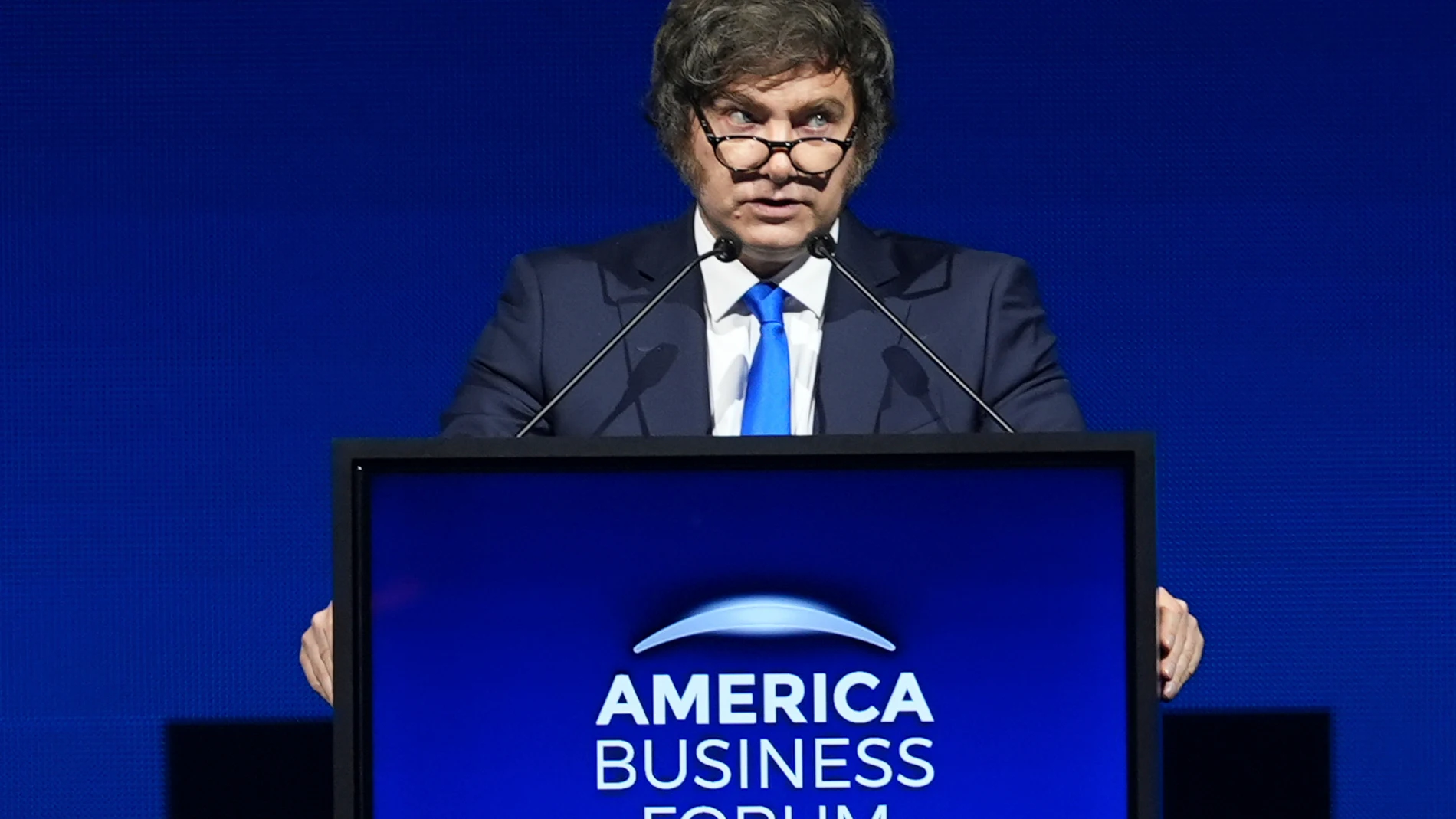 Milei, en su comparecencia en el American Business Forum