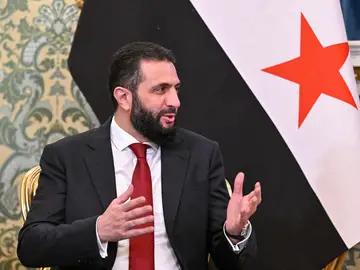 El presidente sirio y ex miembro de Al Qaeda, Ahmed al Sharaa El presidente sirio y ex miembro de Al Qaeda, Ahmed al Sharaa