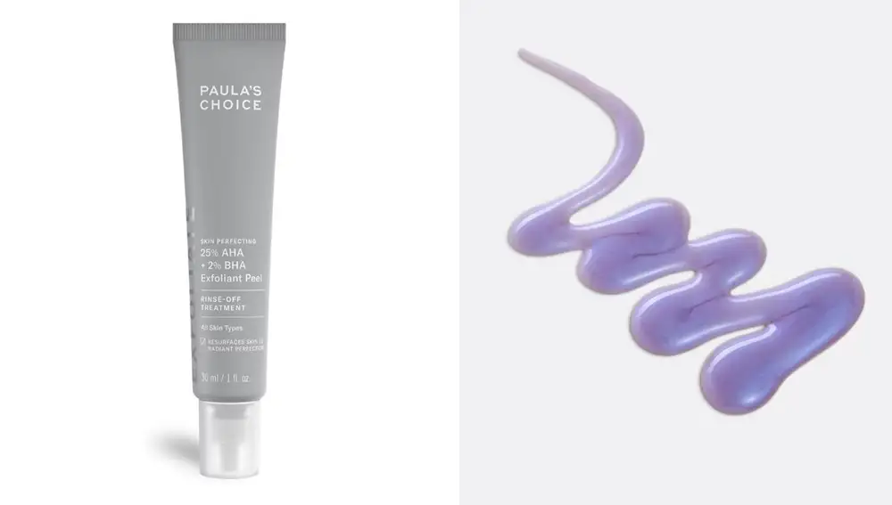 Su fórmula con alfahidroxiácidos y betahidroxiácidos revela una piel más lisa y uniforme en solo diez minutos.