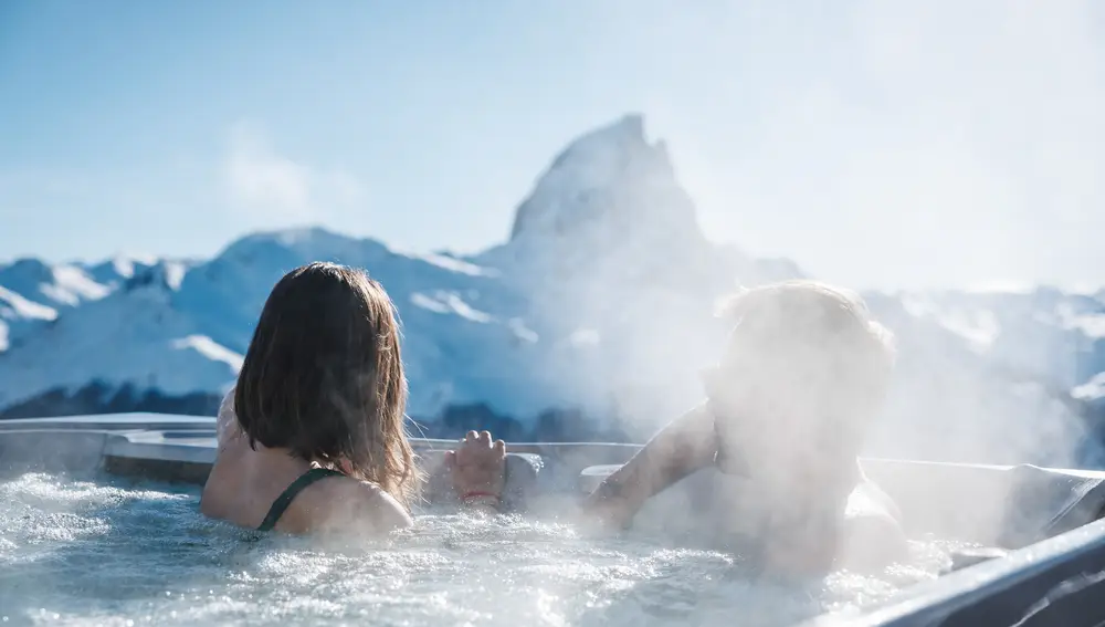 El 'cocon' de Sagette, espacio de bienestar con vistas al pico de Ossau