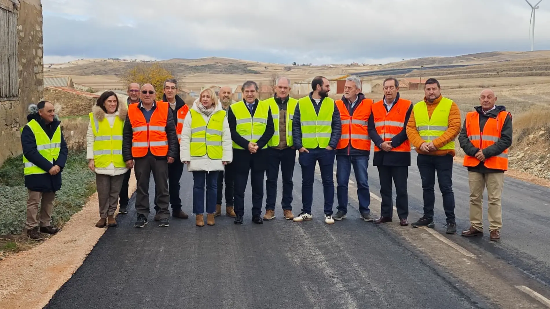 Visita a las obras de la carretera entre Villar del Río y Castilruiz, en Soria