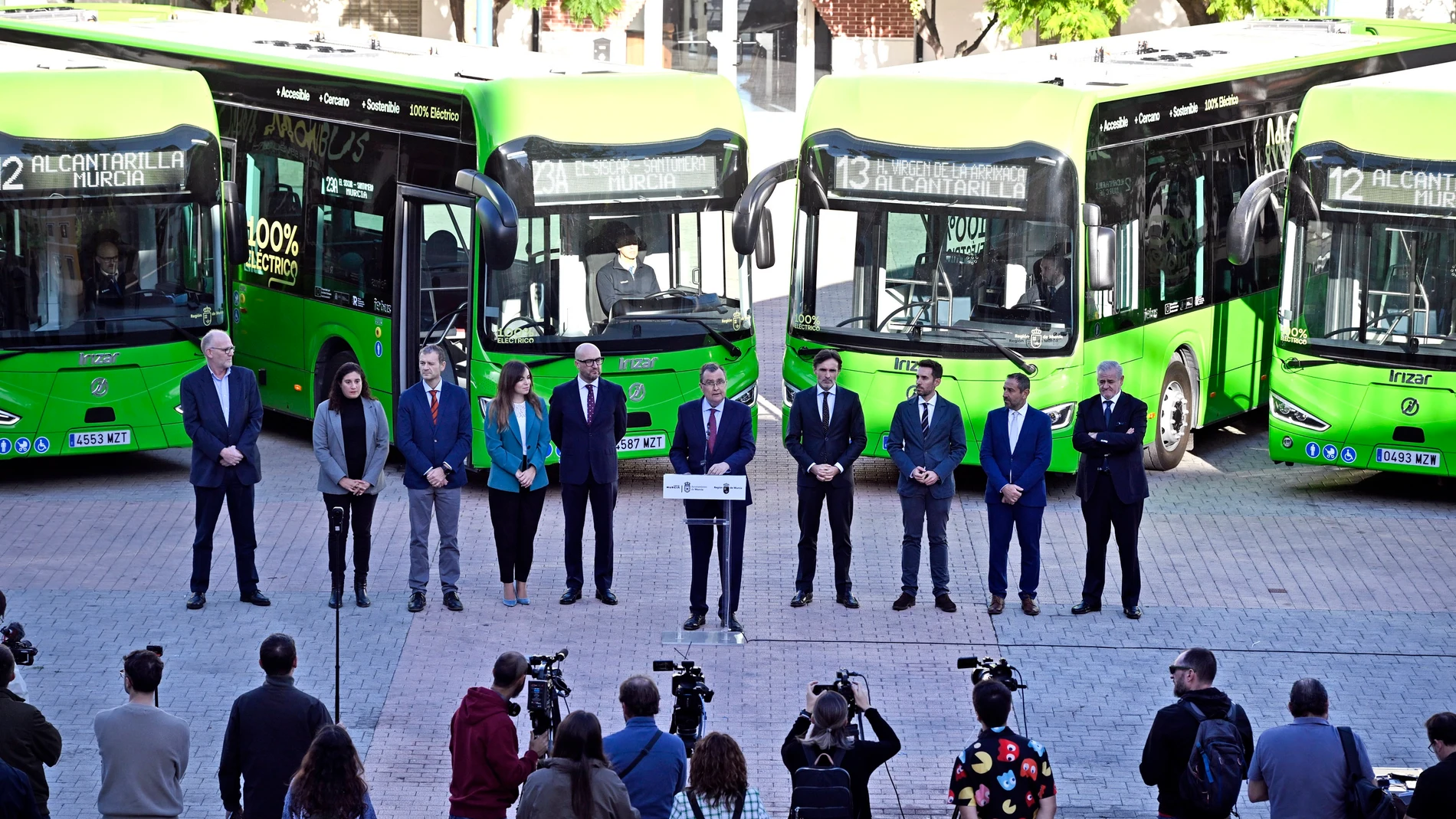 Murcia incorpora 12 nuevos autobuses eléctricos a la flota municipal REMITIDA / HANDOUT por JUANCHI LOPEZ/AYUNTAMIENTO DE MURCIA Fotografía remitida a medios de comunicación exclusivamente para ilustrar la noticia a la que hace referencia la imagen, y citando la procedencia de la imagen en la firma 07/11/2025