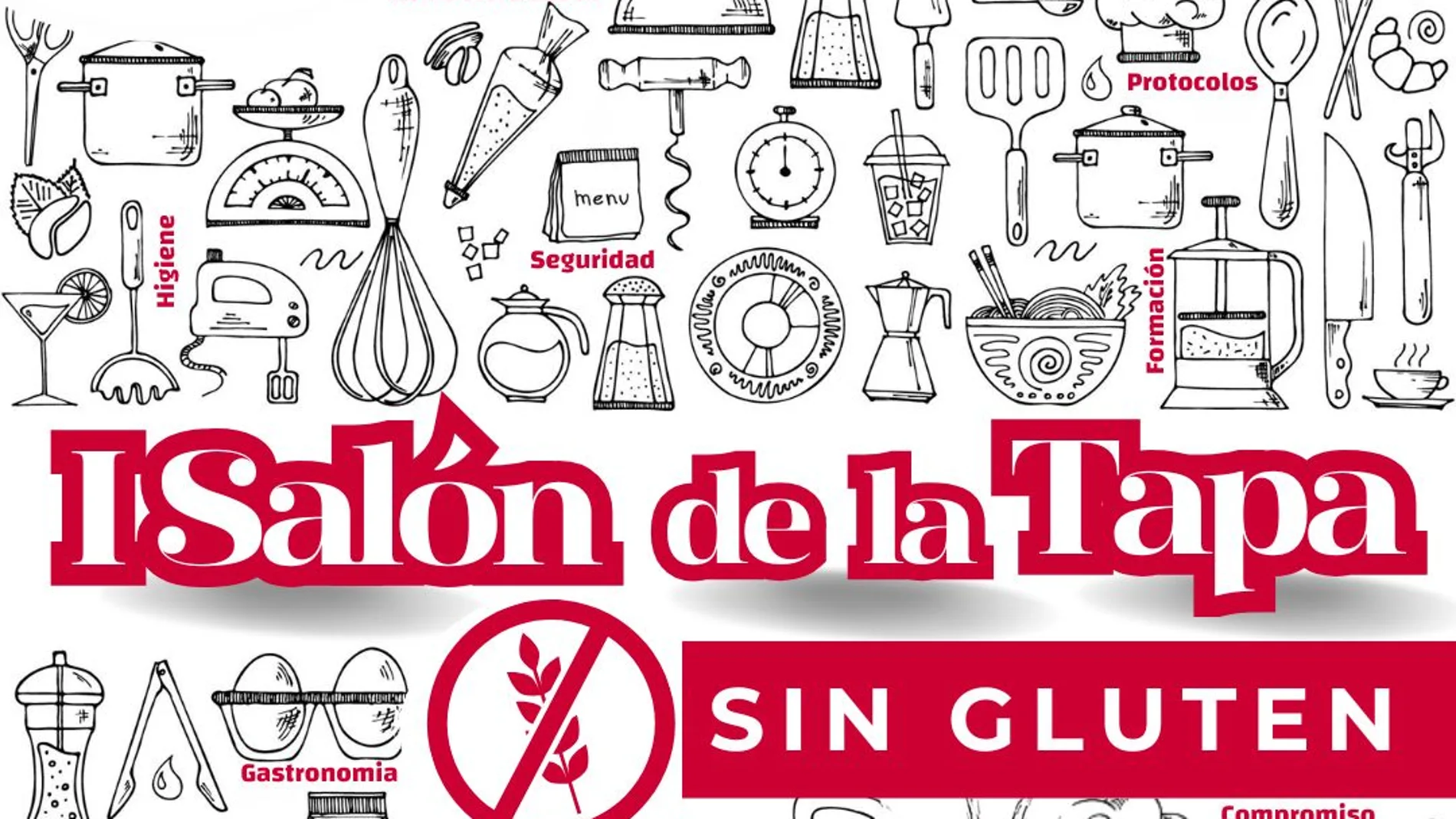 Cartel del I Salón de la Tapa Sin Gluten, una cita pionera de gastronomía inclusiva