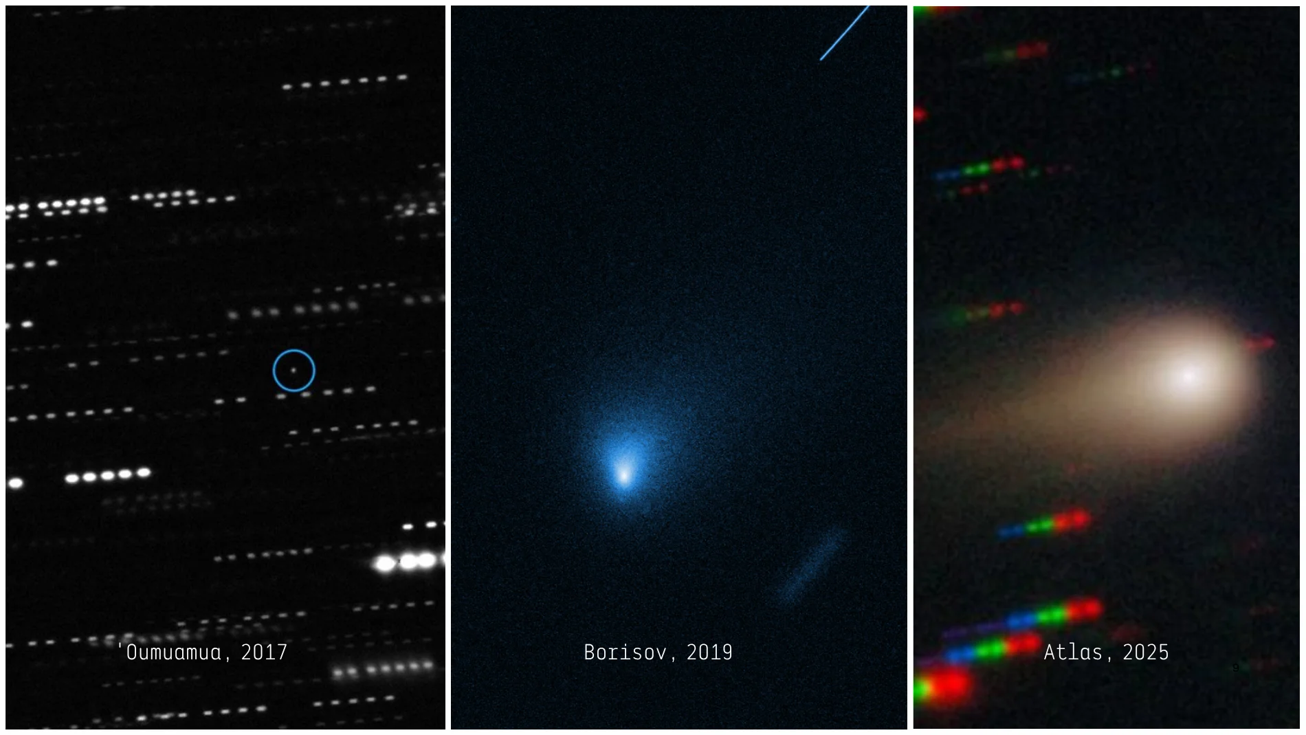 ¿Qué fue de los otros dos cometas similares al 3I/ATLAS? Esta fue su trayectoria
