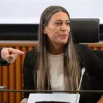 La portavoz de Junts en el Congreso, Miriam Nogueras, durante una rueda de prensa para valorar la legislatura, en el Congreso de los Diputados, a 6 de noviembre de 2025, en Madrid (España