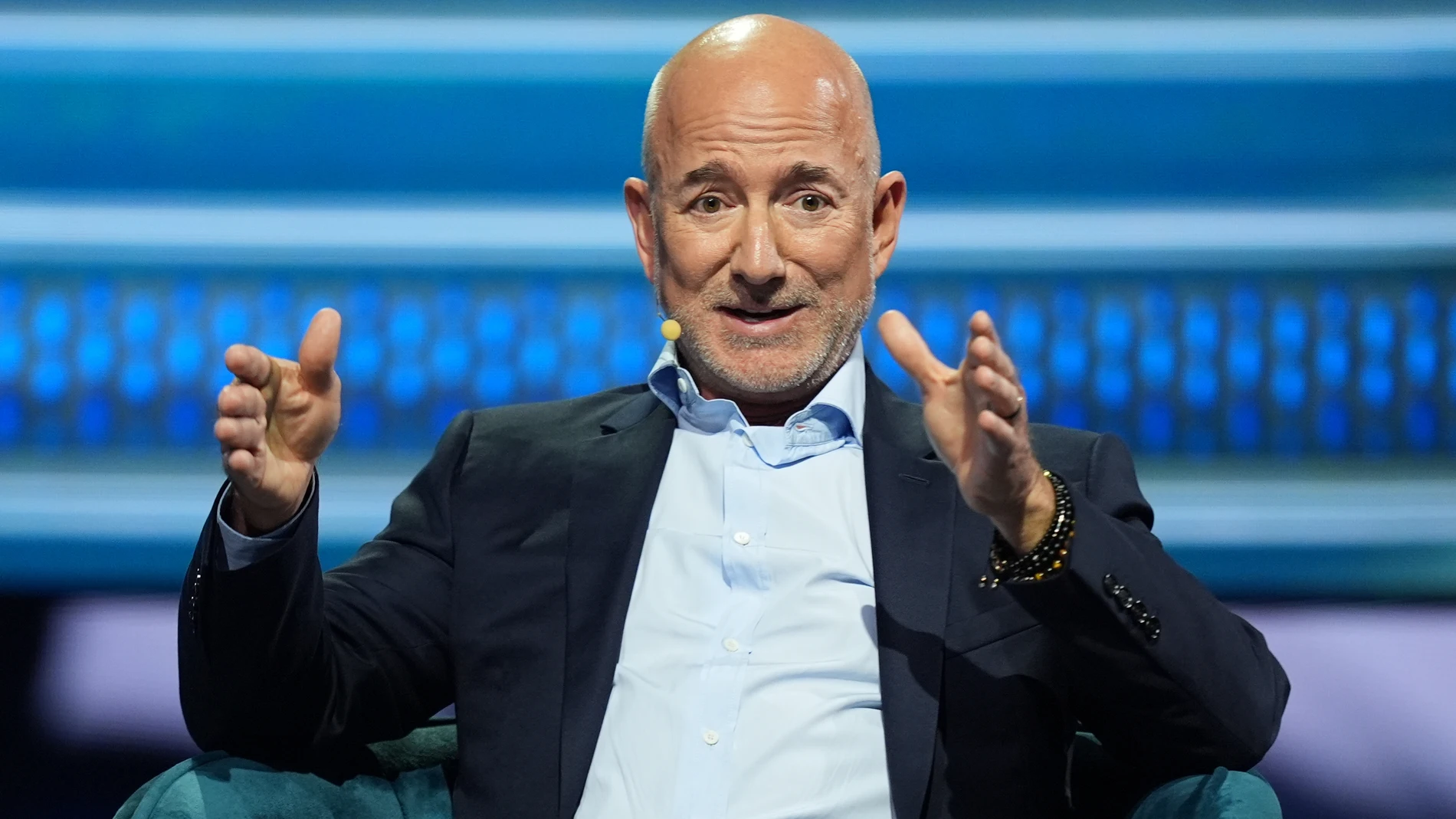 Amazon founder Jeff Bezos speaks at the America Business Forum, Thursday, Nov. 6, 2025, in Miami. (AP Photo/Rebecca Blackwell)