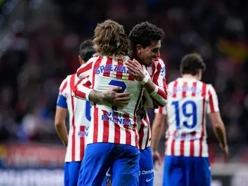 Atletico de Madrid v Levante UD - LaLiga EA Sports Antoine Griezmann of Atletico de Madrid celebrates a goal during the Spanish League, LaLiga EA Sports, football match played between Atletico de Madrid and Levante UD at Riyadh Air Metropolitano on November 08, 2025 in Madrid, Spain. AFP7 08/11/2025 ONLY FOR USE IN SPAIN