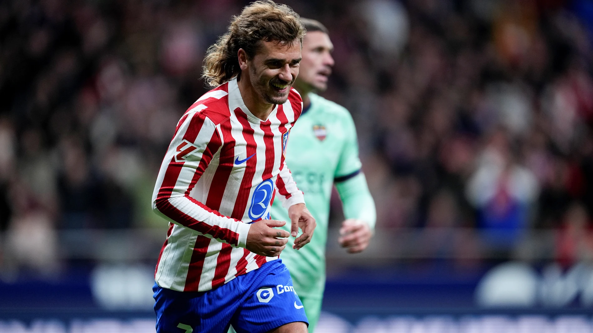 Antoine Griezmann of Atletico de Madrid celebrates a goal during the Spanish League, LaLiga EA Sports, football match played between Atletico de Madrid and Levante UD at Riyadh Air Metropolitano on November 08, 2025 in Madrid, Spain. AFP7 08/11/2025 ONLY FOR USE IN SPAIN