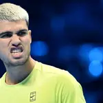 Alcaraz, en su partido ante De Miñaur