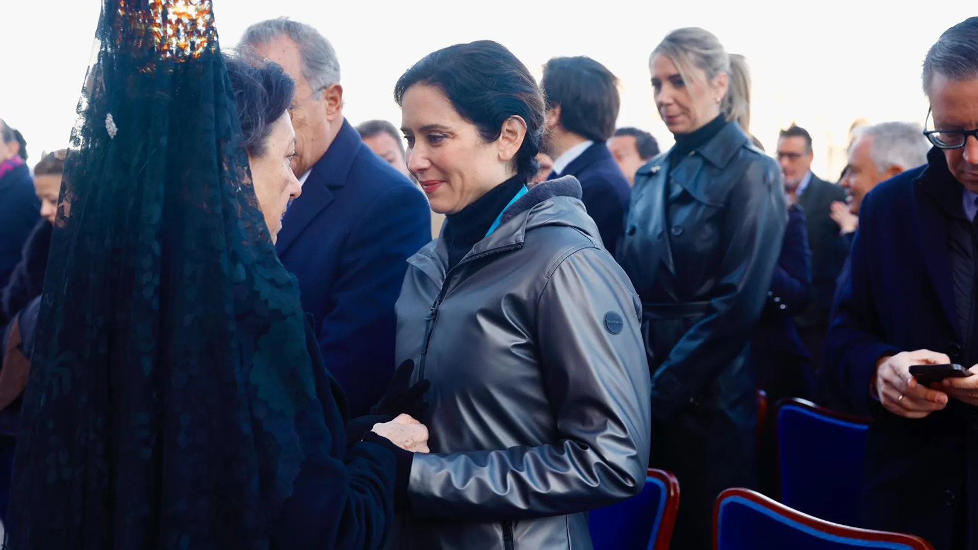 Isabel Díaz Ayuso durante los actos de La Almudena