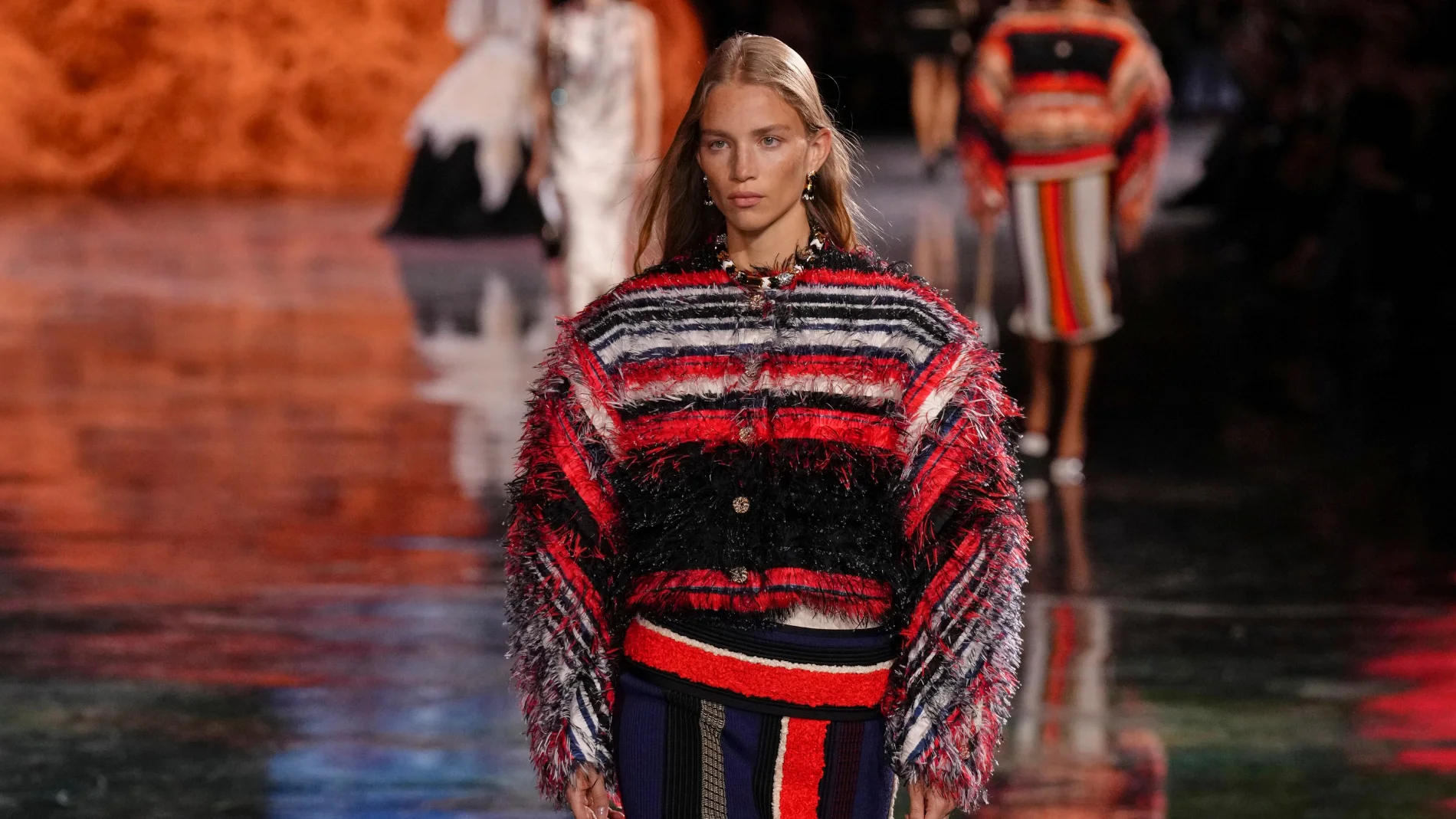 A model wears a creation as part of the Chanel Spring/Summer 2026 collection presented in Paris, Monday, Oct. 6, 2025. (AP Photo/Aurelien Morissard)