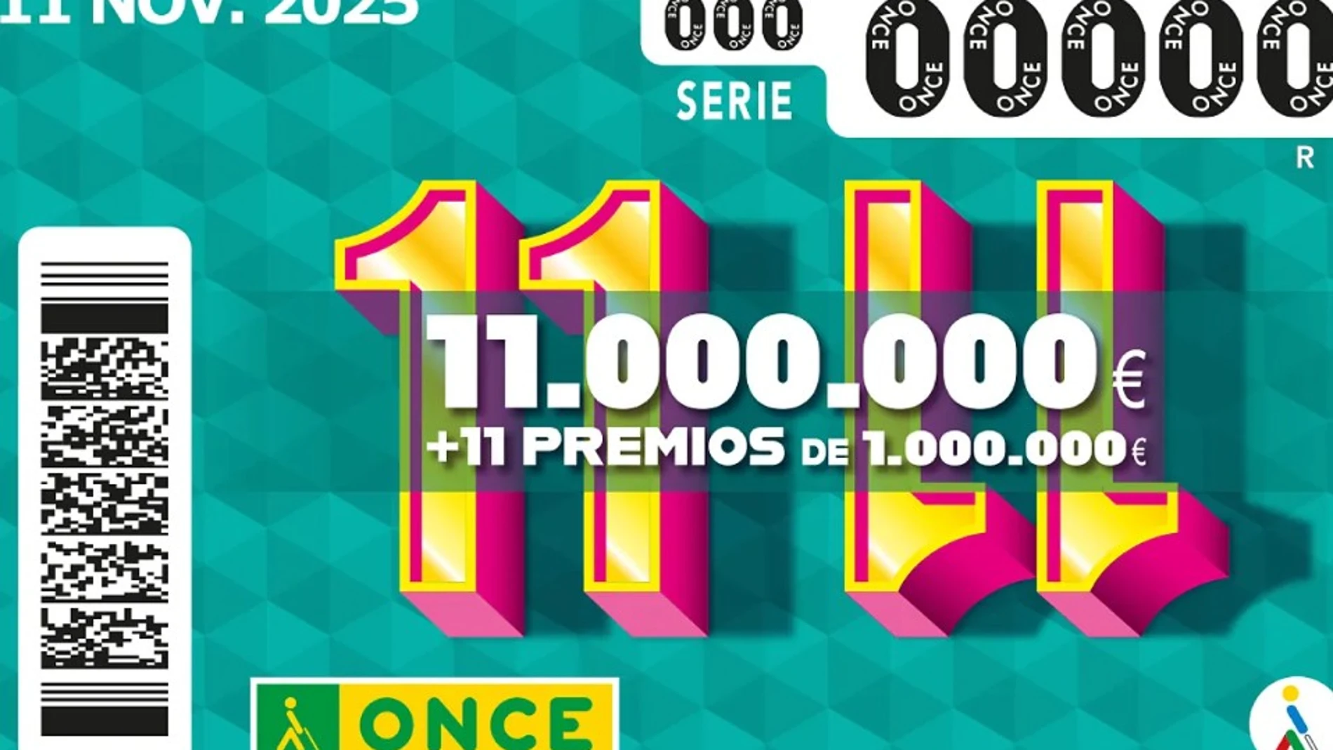 Cupón del sorteo Extra del 11 del 11 de la ONCE de hoy, martes 11 de noviembre de 2025