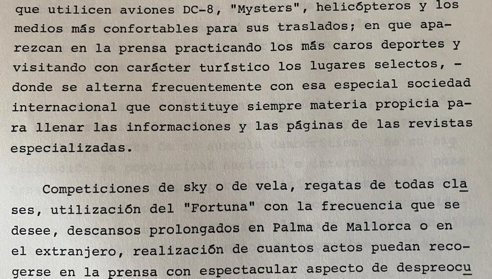 Extractos del informe, cedido por el periodista Miguel Ángel Mellado.