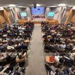 El consejero de Fomento e Infraestructuras, Jorge García Montoro, durante la inauguración de la jornada nacional ‘Preparados para lo imprevisto. La carretera, infraestructura crítica’, organizada por ACEX