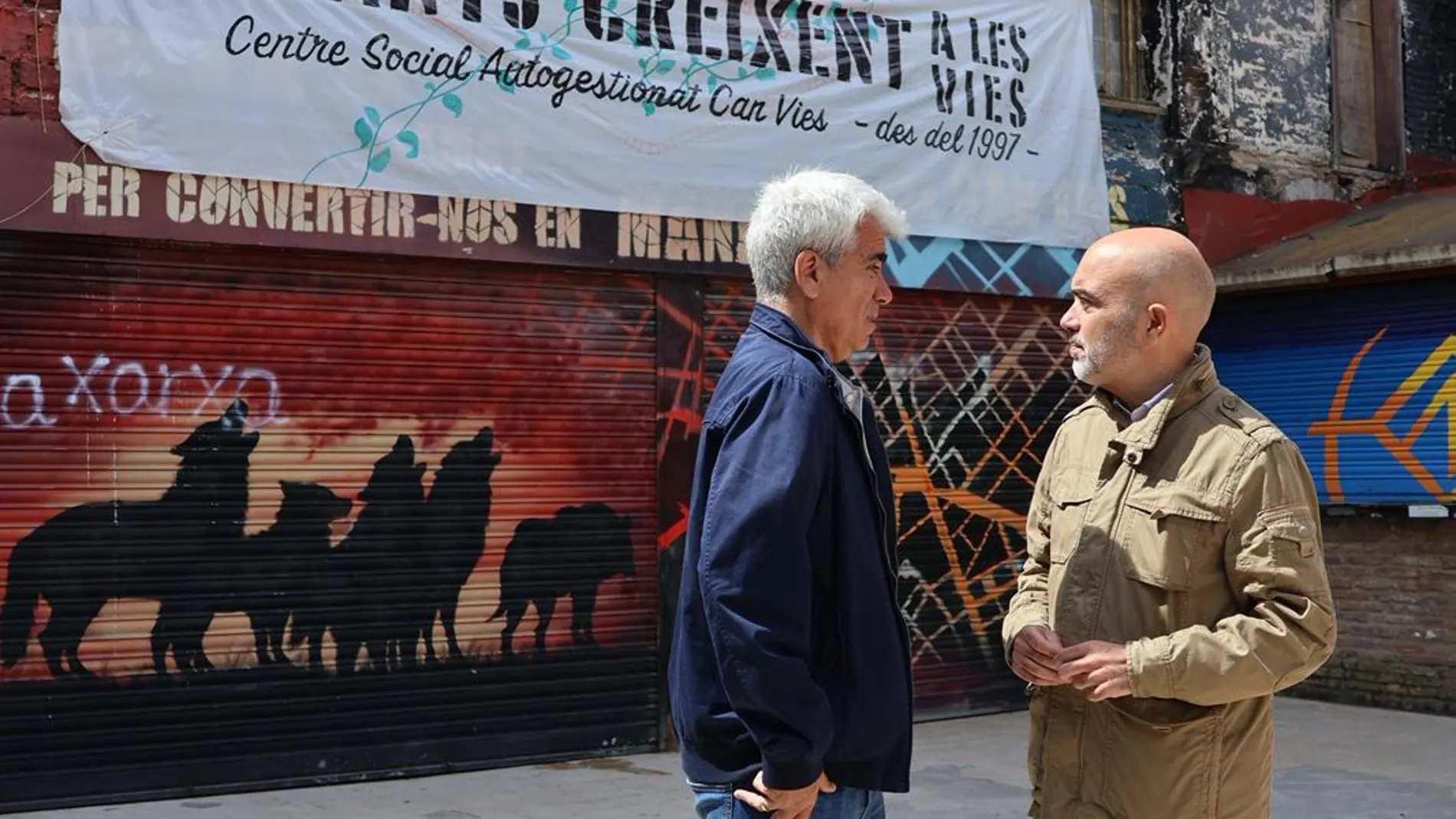 El líder del PP en Barcelona, Daniel Sirera, en Can Vies