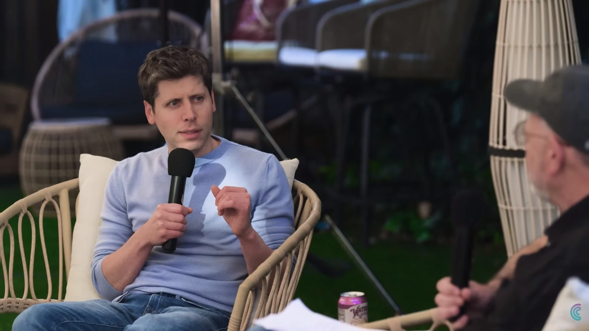 Sam Altman durante la entrevista con Tyler Cowen en el marco de la Conferencia Progress