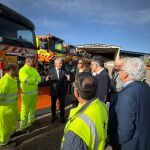 El delegado del Gobierno, Nicanor Sen, en Dueñas presenta la campaña de vialidad invernal