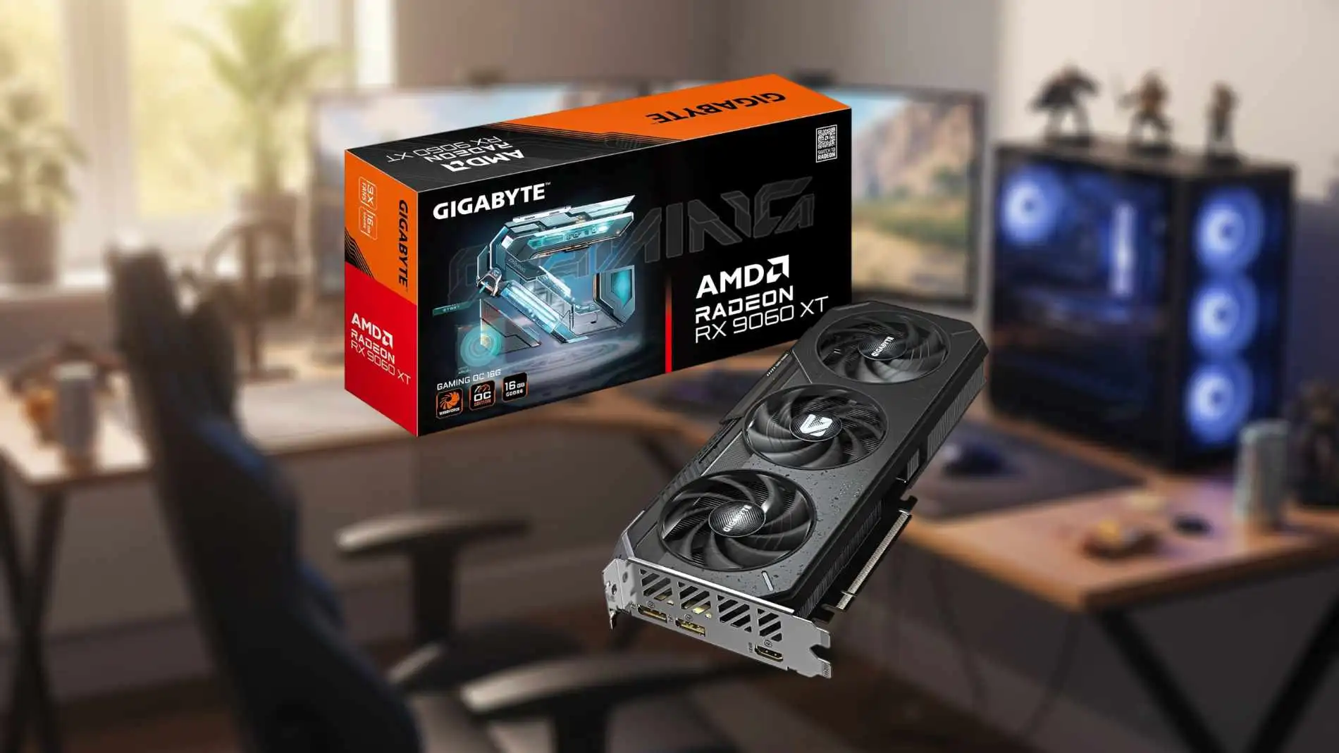 Esta GIGABYTE Radeon RX 9060 XT Gaming OC tiene 16 GB GDDR6