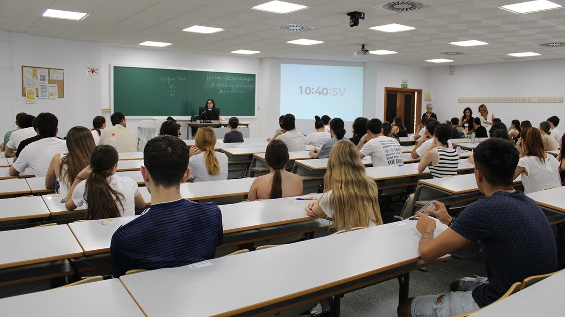 Un aula de la Universidad de Sevilla