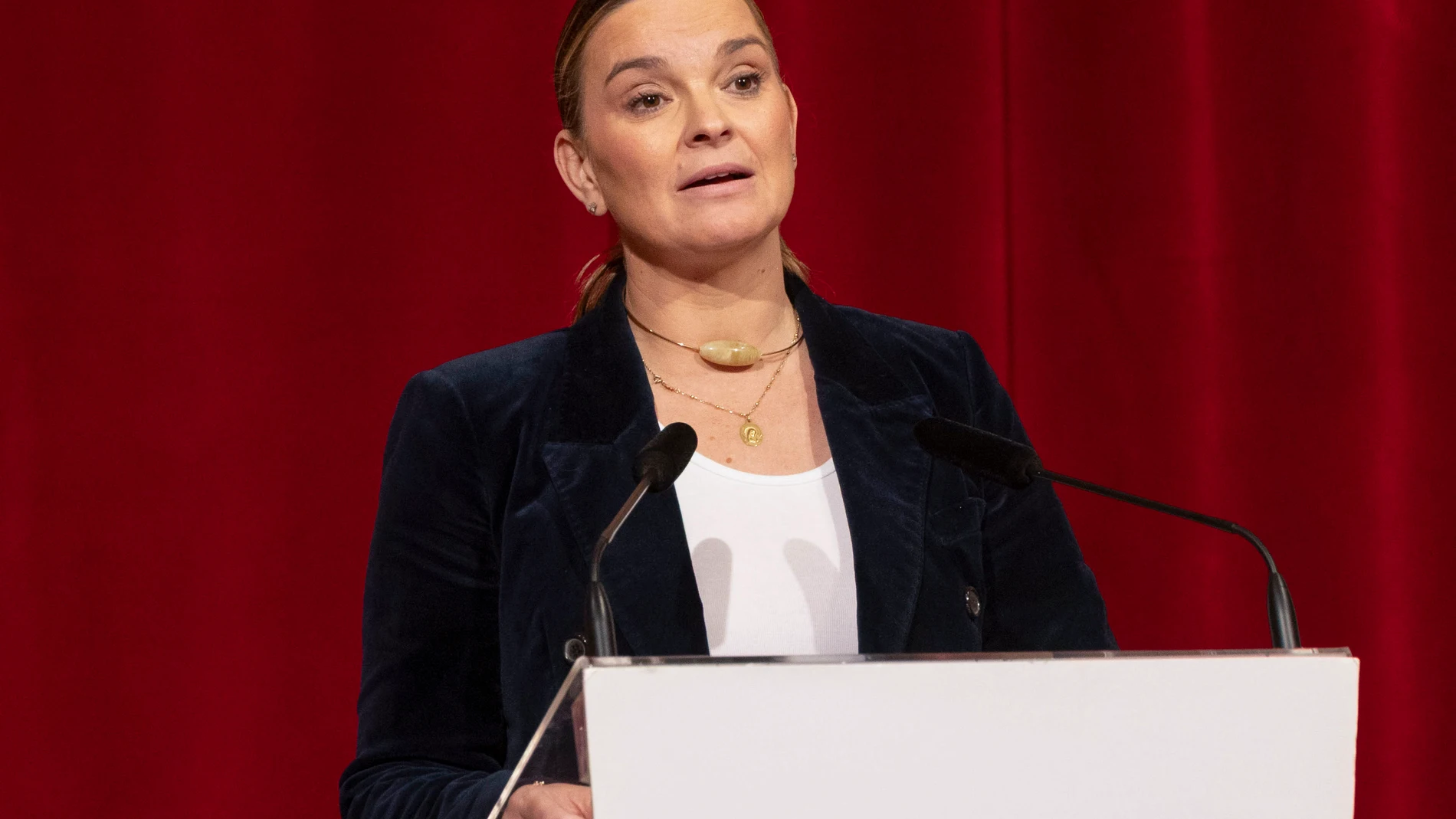 PALMA DE MALLORCA (ESPAÑA), 14/11/2025.- La presidenta del Govern balear, Marga Prohens tras su encuentro con el presidente de la Generalitat, Salvador Illa (no en la imagen) este viernes en Palma de Mallorca. EFE/ Cati Cladera