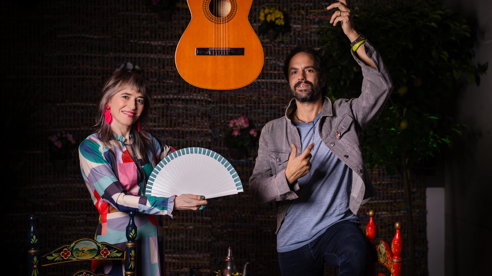 Paloma Concejero y Víctor Iniesta, directora y guitarrista del festival Miradas Flamenkas @ Gonzalo Pérez