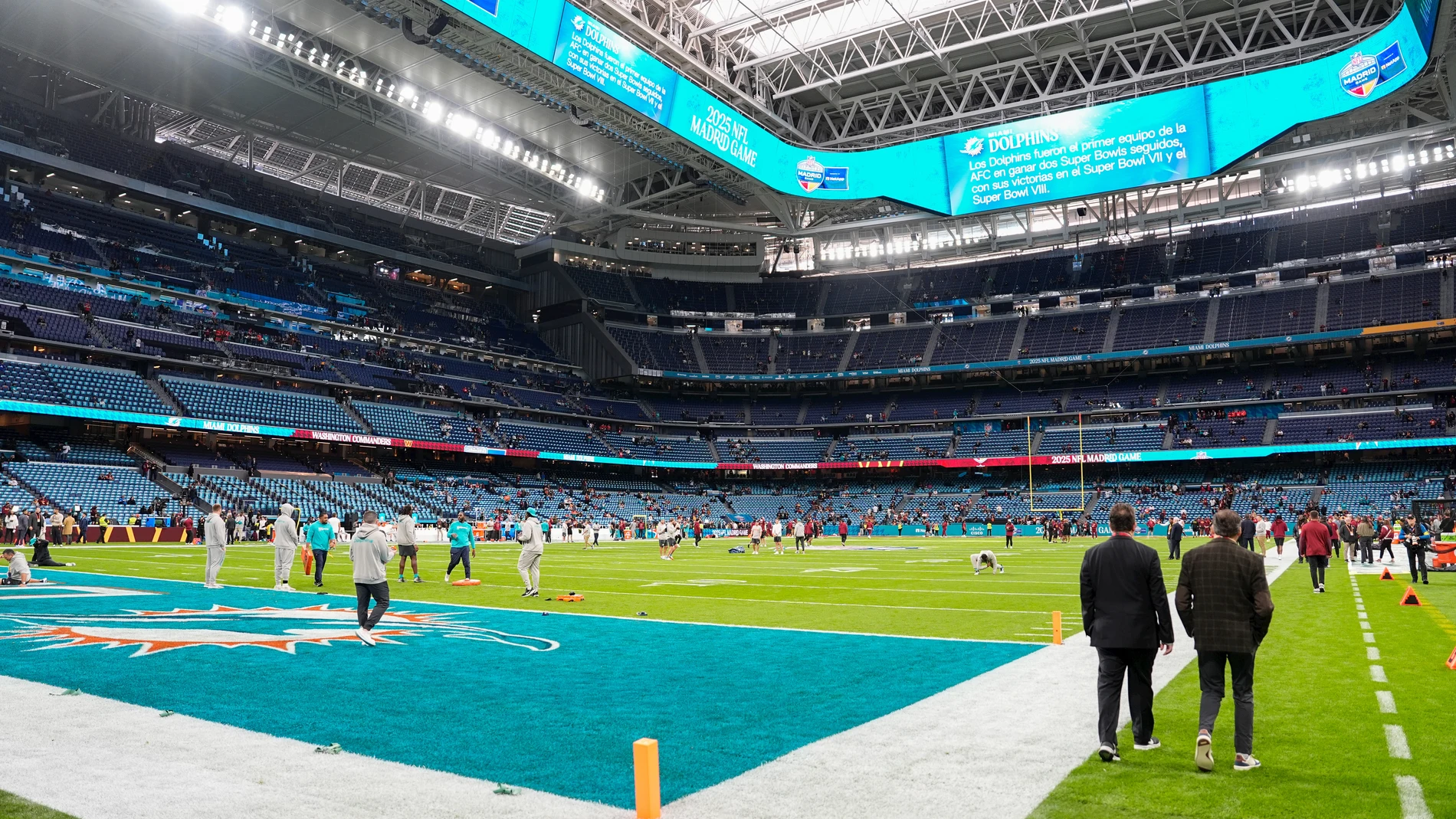 General view during the National Football League (NFL) 2025 Madrid Game, match played between Miami Dolphins and Washington Commanders at Santiago Bernabeu stadium on November 16, 2025, in Madrid, Spain.AFP7 16/11/2025 ONLY FOR USE IN SPAIN