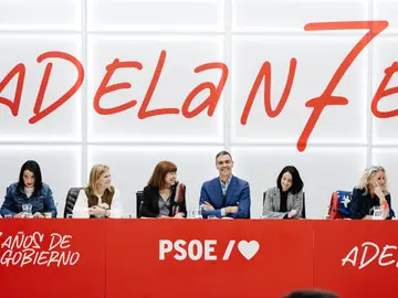 Sánchez preside la reunión de la Comisión Ejecutiva Federal en la sede del PSOE El presidente del Gobierno, Pedro Sánchez, preside una reunión de la Comisión Ejecutiva Federal del PSOE, a 17 de noviembre de 2025, en Madrid (España). 17 NOVIEMBRE 2025 Carlos Luján / Europa Press 17/11/2025