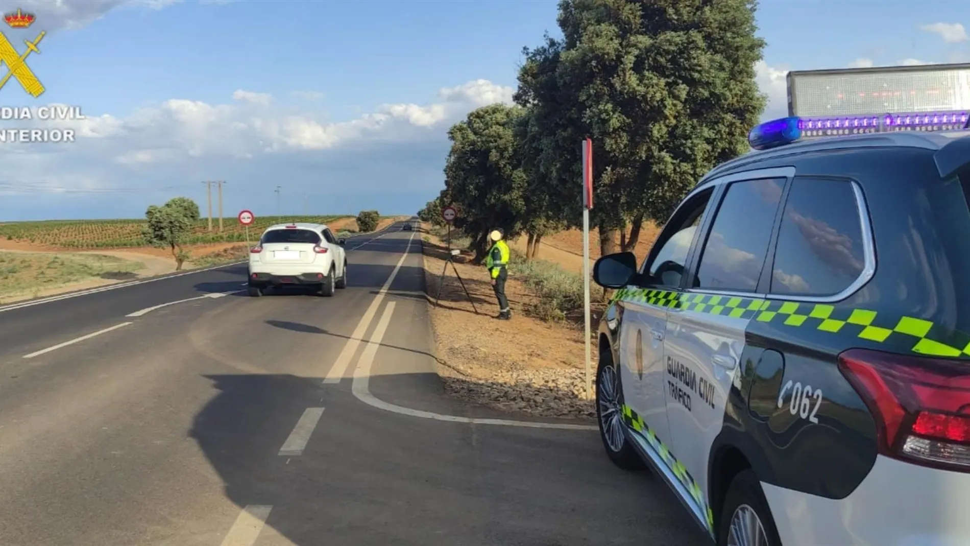 Sucesos.- Guardia Civil investiga a un conductor por circular a 191 km/h por una carretera convencional de Toledo