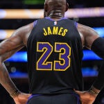 LeBron James, durante el Lakers - Jazz
