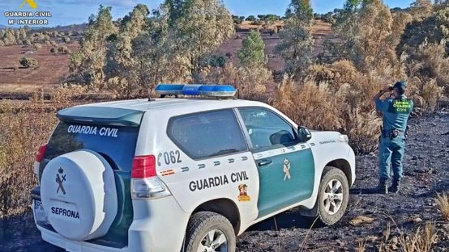 Agentes de la Guardia Civil de Valladolid durante la investigación