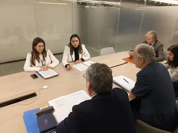 La consejera Sara Rubira durante la reunión mantenida en Bruselas junto a europarlamentarios que forman parte de la Comisión de Pesca del Parlamento Europeo La consejera Sara Rubira durante la reunión mantenida en Bruselas junto a europarlamentarios que forman parte de la Comisión de Pesca del Parlamento Europeo Carme Ripollés / Europa Press 19/11/2025