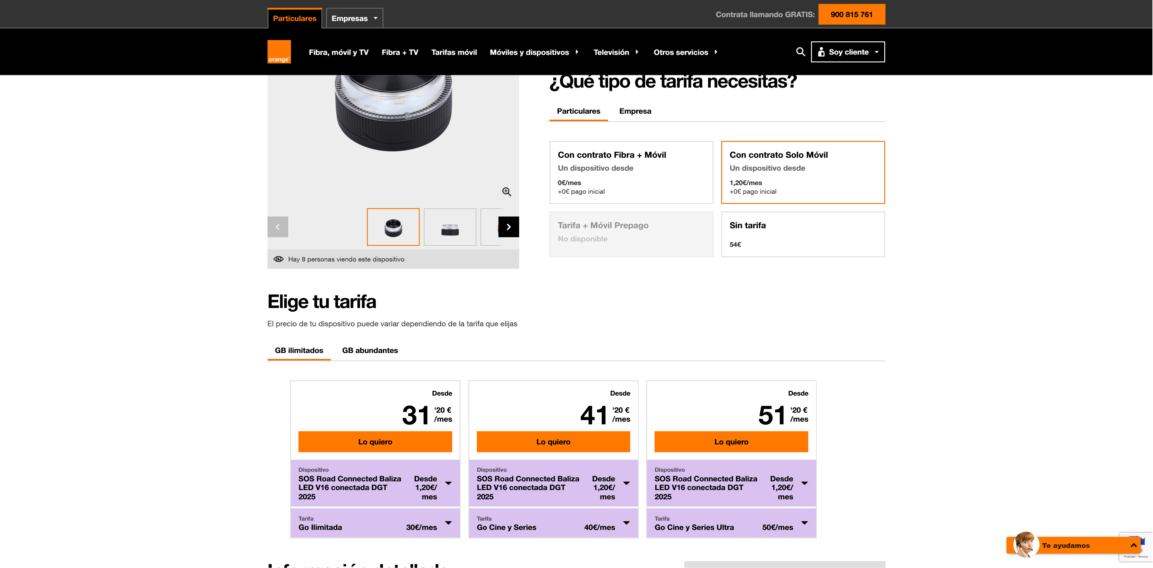 Con las tarifas móviles sale a 28,80 euros (1,20 x 24 meses)