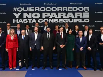 López Miras en el acto celebrado en Valencia a favor del Corredor Mediterráneo López Miras en el acto celebrado en Valencia a favor del Corredor Mediterráneo