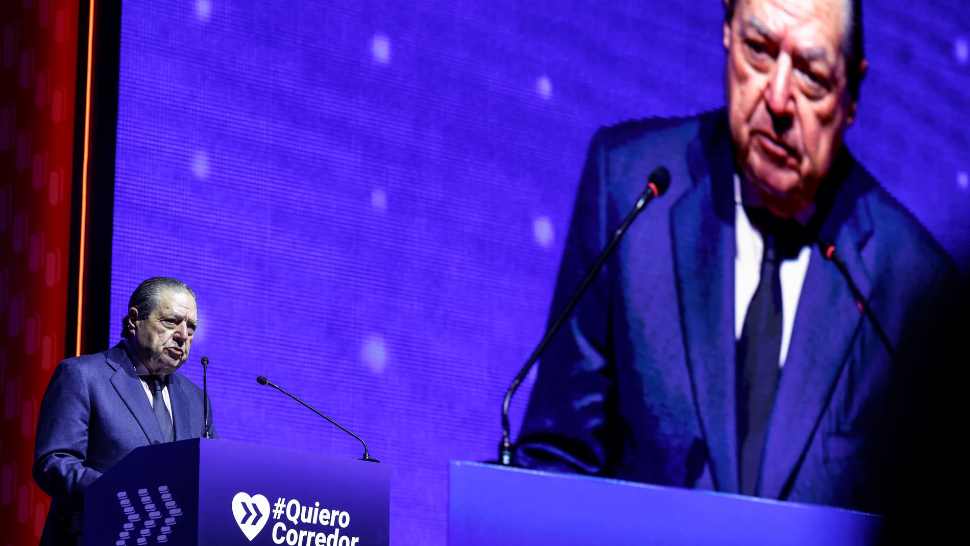 El empresario Vicente Boluda, interviene durante un acto para reivindicar el Corredor Mediterráneo, a 20 de noviembre de 2025, en Valencia, Comunidad Valenciana (España). 20 NOVIEMBRE 2025 Rober Solsona / Europa Press 20/11/2025