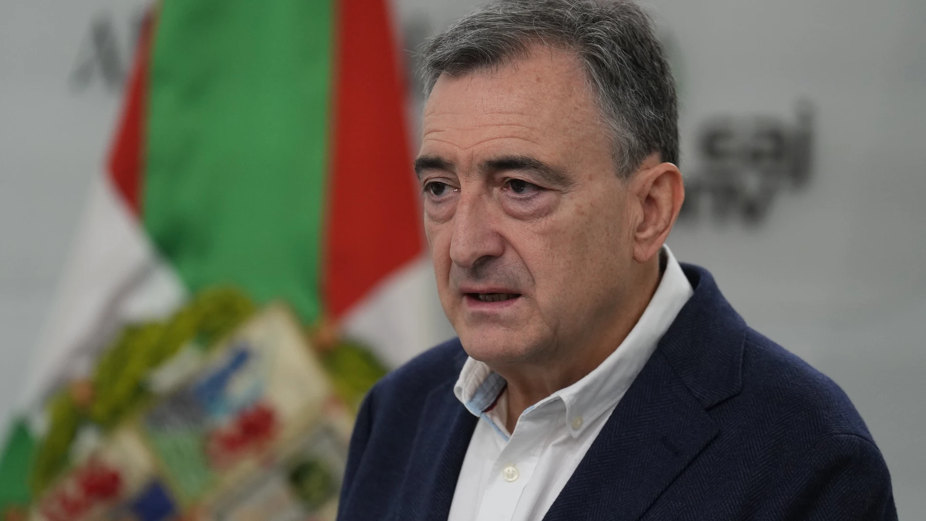 El presidente del EBB de EAJ-PNV, Aitor Esteban, comparece en el 50º aniversario de la muerte del dictador Francisco Franco, en Sabin Etxea, a 20 de noviembre de 2025, en Bilbao, Vizcaya, País Vasco (España). 20 NOVIEMBRE 2025 H.Bilbao / Europa Press 20/11/2025