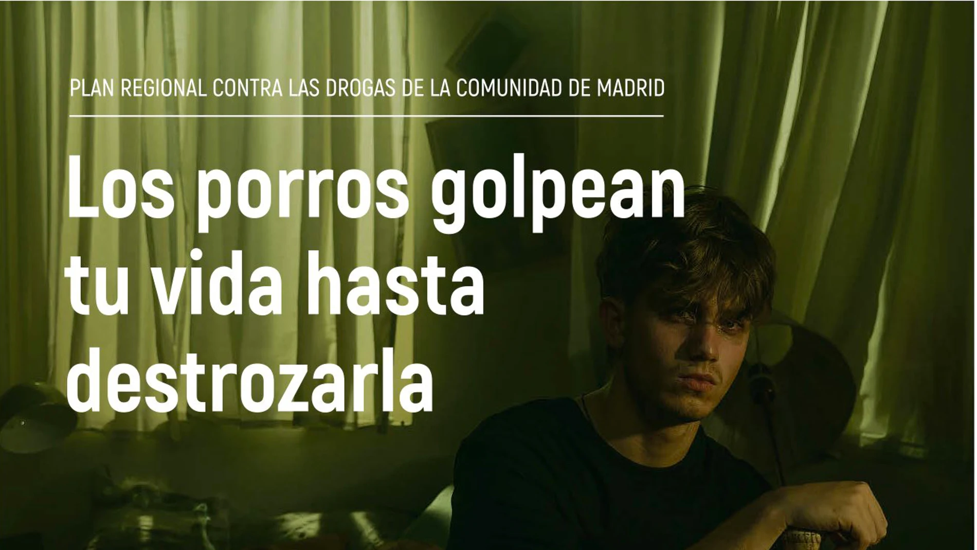 Cartel de la Comunidad de Madrid para la prevención del consumo de drogas
