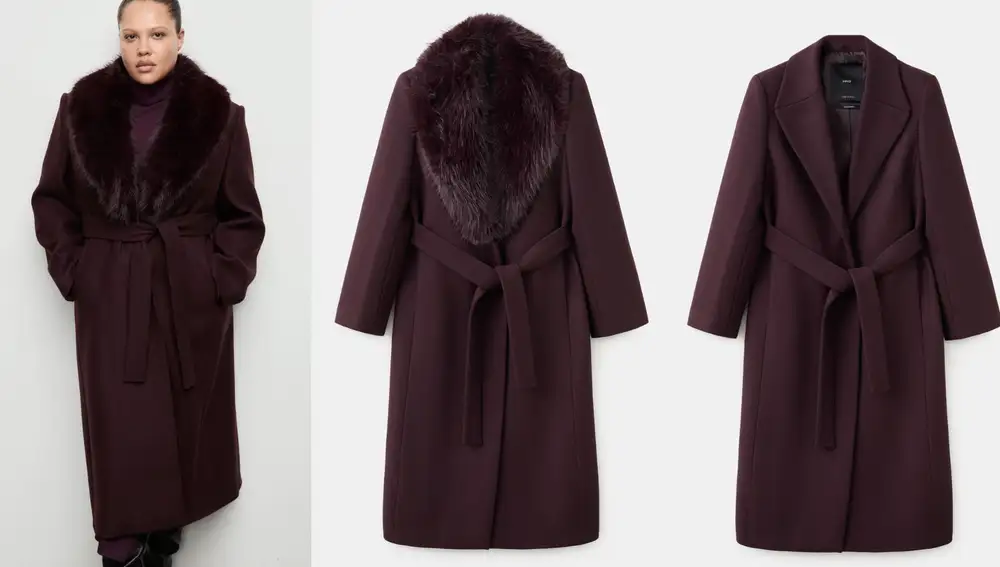 Abrigo lana Manteco con cuello desmontable (159,99€)