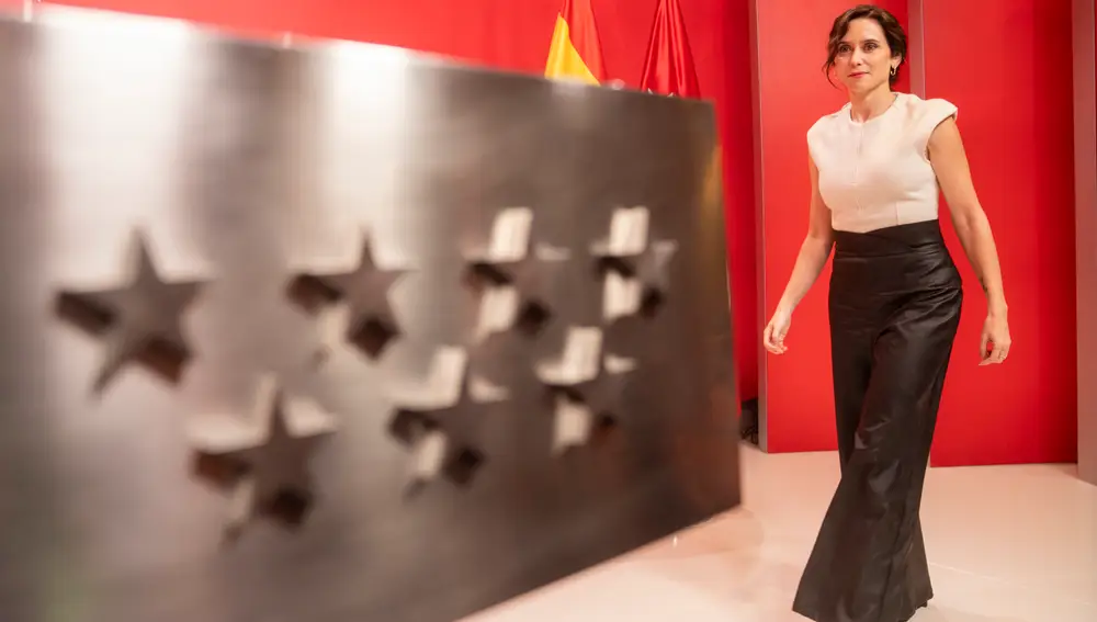 Ayuso comparece ante los medios después de que el Supremo condenara al Fiscal General del Estado. David Jar