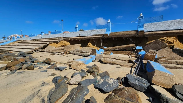 Paseo marítimo de Matalascañas (Huelva) tras el temporal