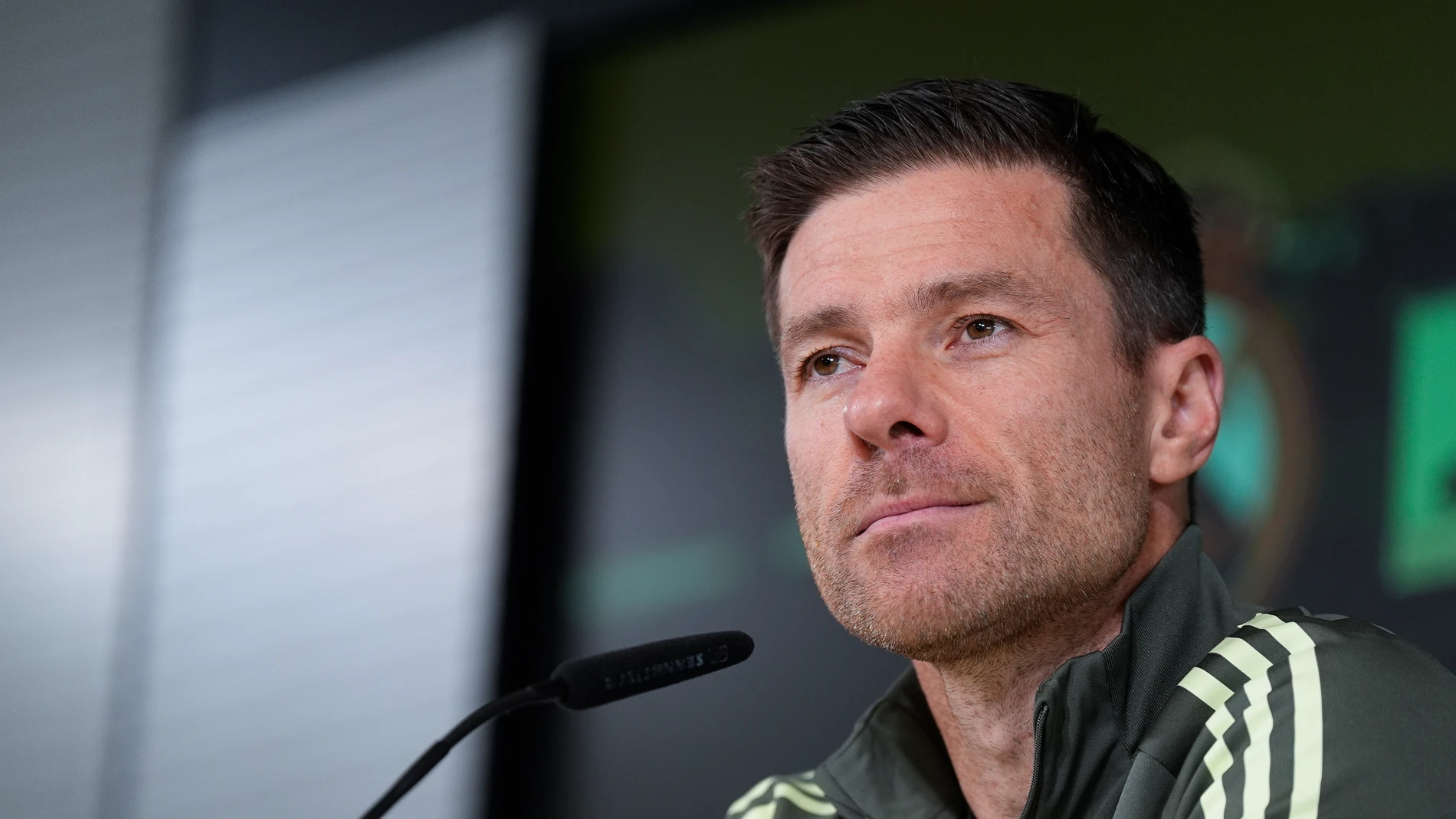 Xabi Alonso, head coach of Real Madrid, attends his press conference during the training day of Real Madrid ahead the Spanish League, LaLiga EA Sports, football match against Elche CF at Ciudad Deportiva Real Madrid on November 22, 2025, in Valdebebas, Madrid, Spain. AFP7 22/11/2025 ONLY FOR USE IN SPAIN