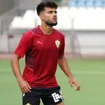 Arnau Puigmal, con el Almería